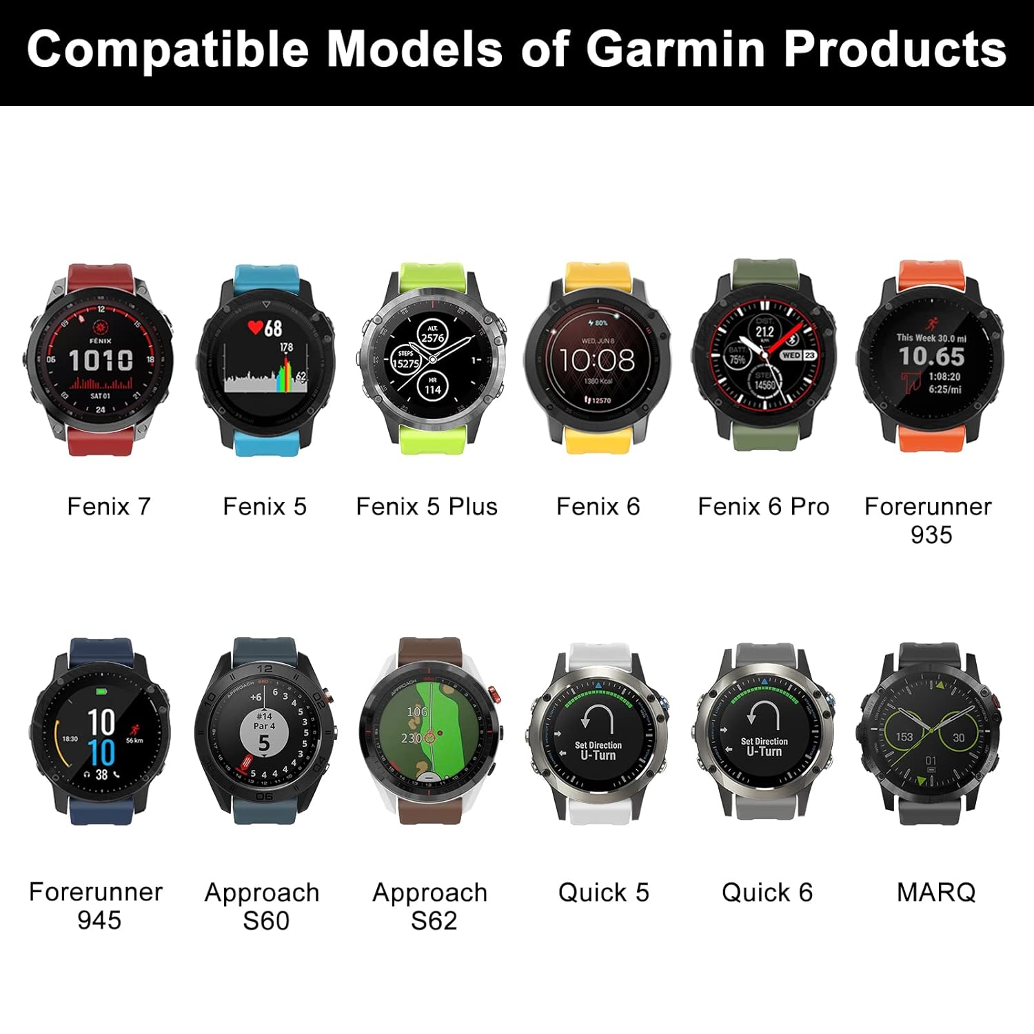 OVERSTEP OVERSTEP Fenix 7 Watch Band Soft Silicone 22mm Strap for Garmin Fenix 5 5 Plus 6 6 Pro Smartwatch Brown - View 3 of 9