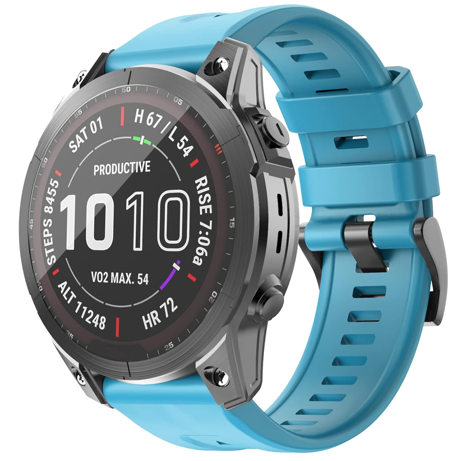 OVERSTEP OVERSTEP Fenix 7 Watch Band Soft Silicone 22mm Strap for Garmin Fenix 5 5 Plus 6 6 Pro Smartwatch Brown - View 8 of 9