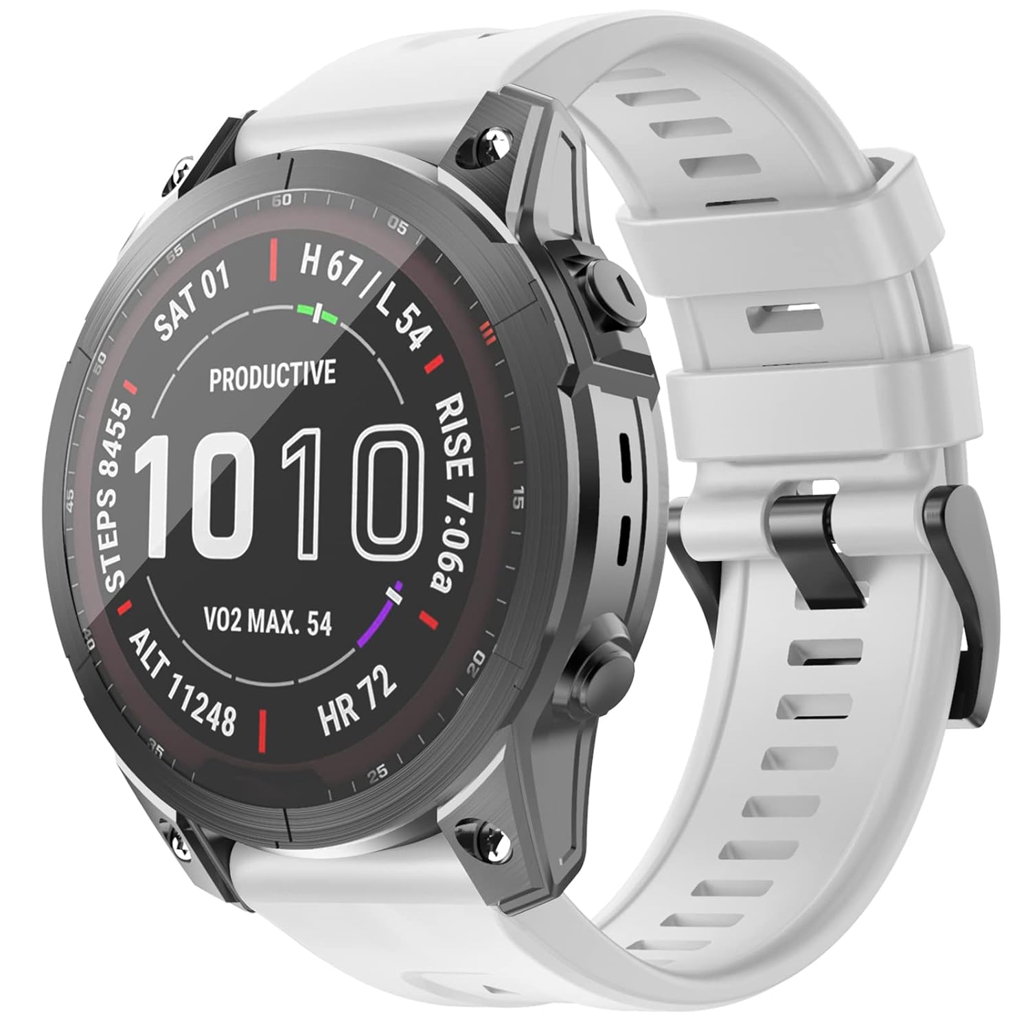 OVERSTEP OVERSTEP Fenix 7 Watch Band Soft Silicone 22mm Strap for Garmin Fenix 5 5 Plus 6 6 Pro Smartwatch Brown - View 9 of 9