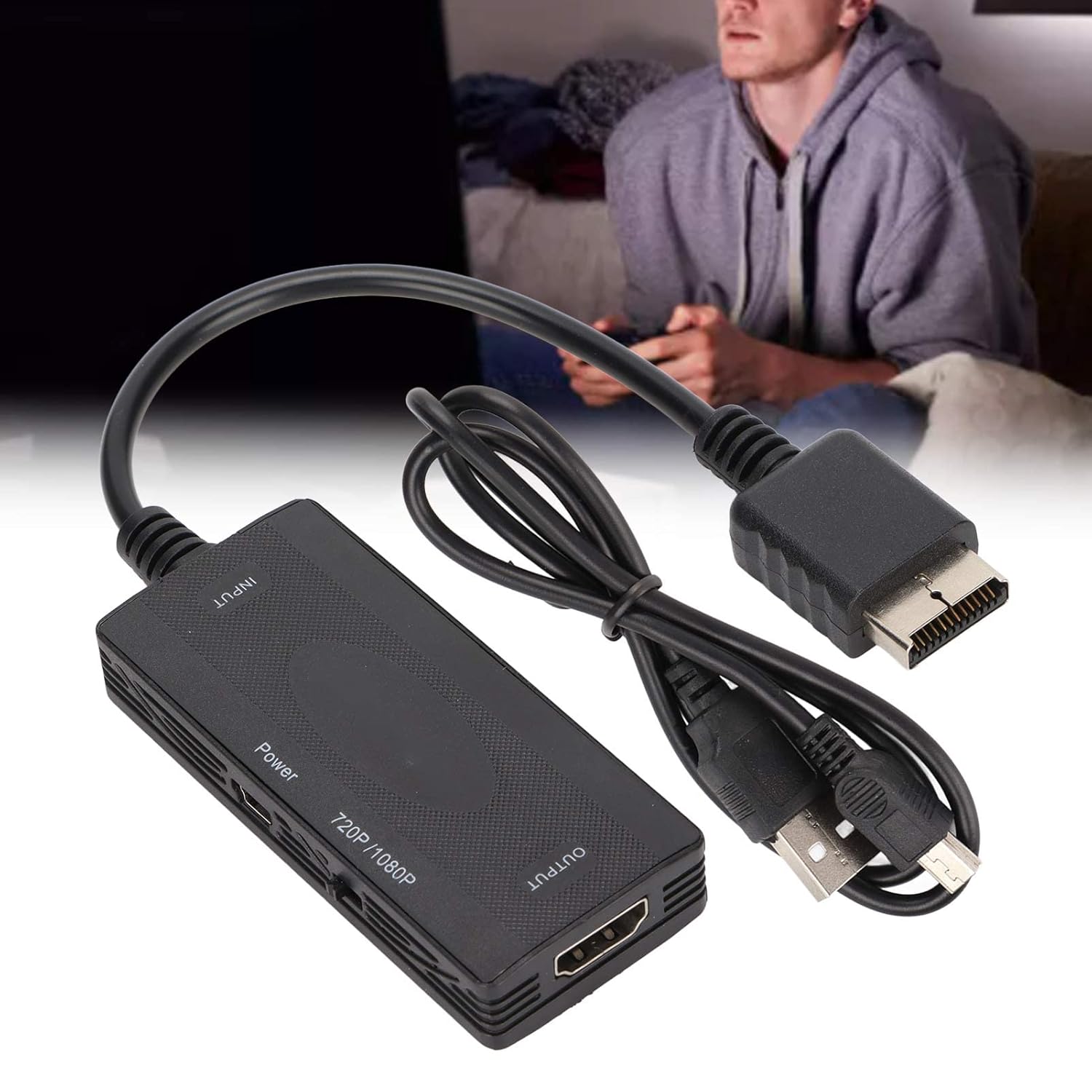 Zunate Zunate PS2 to HDMI Converter Adapter for HDTV Monitor with 16:9 and 4:3 Output Switch - View 2 of 8