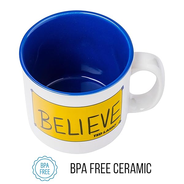 Silver Buffalo Shop Silver Buffalo Ted Lasso Believe Ceramic Coffee Mug - 20oz Camper Style - View 5 of 6