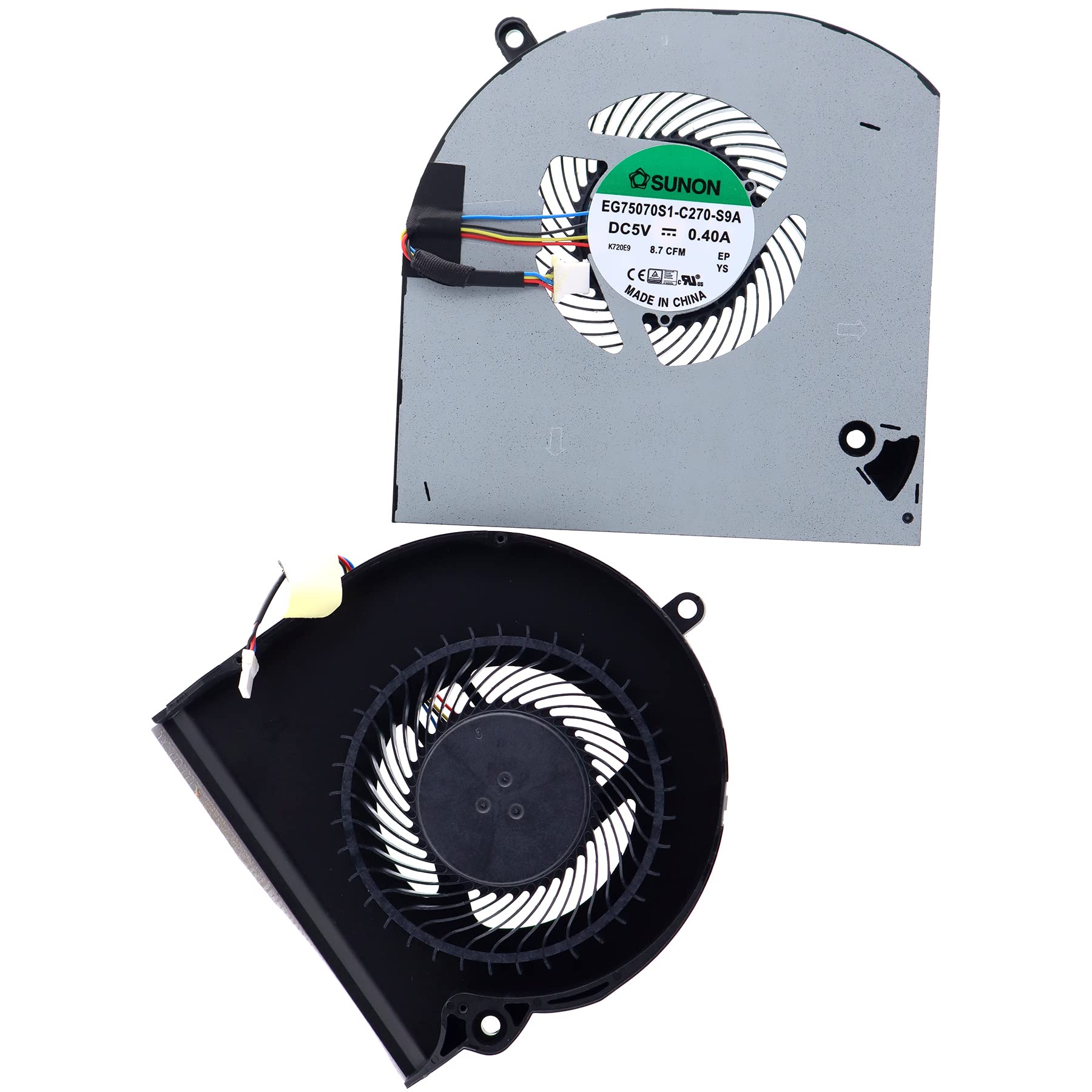 Generic Deal4GO CPU Cooling Fan and GPU Fan Replacement Set for Dell Alienware 15 R3 R4 P69F Model EG75070S1-C270-S9A EG75070S1-C260-S9A - View 3 of 6