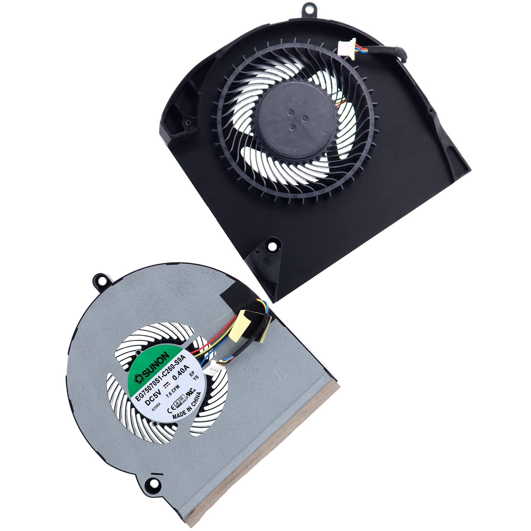 Generic Deal4GO CPU Cooling Fan and GPU Fan Replacement Set for Dell Alienware 15 R3 R4 P69F Model EG75070S1-C270-S9A EG75070S1-C260-S9A - View 4 of 6
