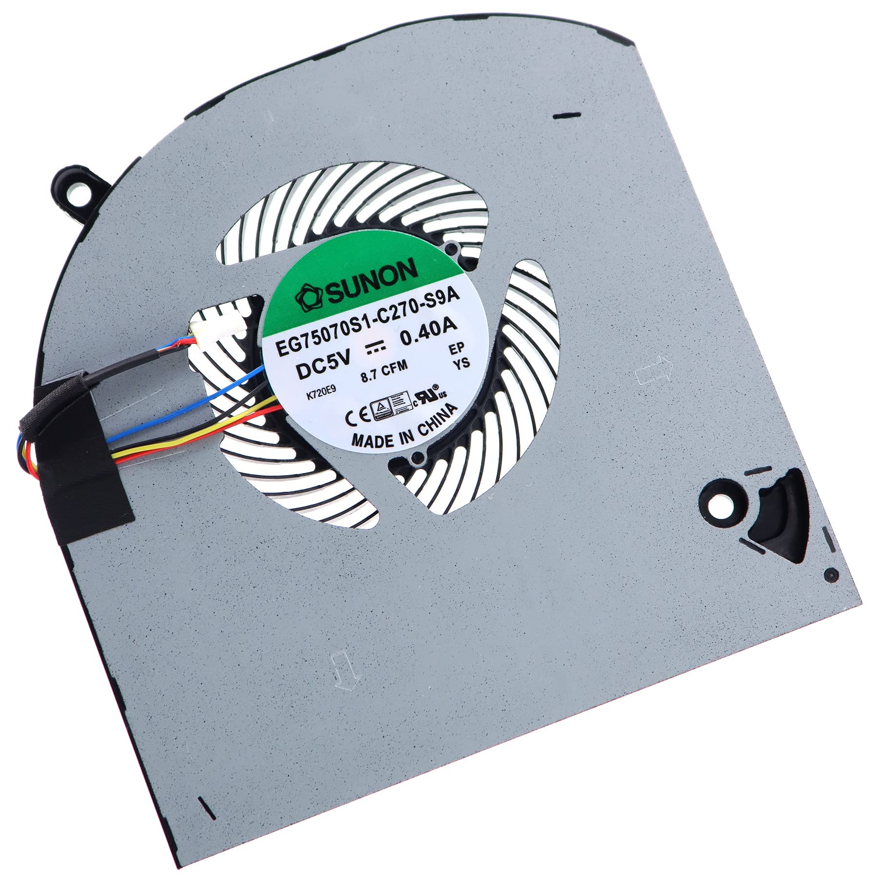 Generic Deal4GO CPU Cooling Fan and GPU Fan Replacement Set for Dell Alienware 15 R3 R4 P69F Model EG75070S1-C270-S9A EG75070S1-C260-S9A - View 5 of 6