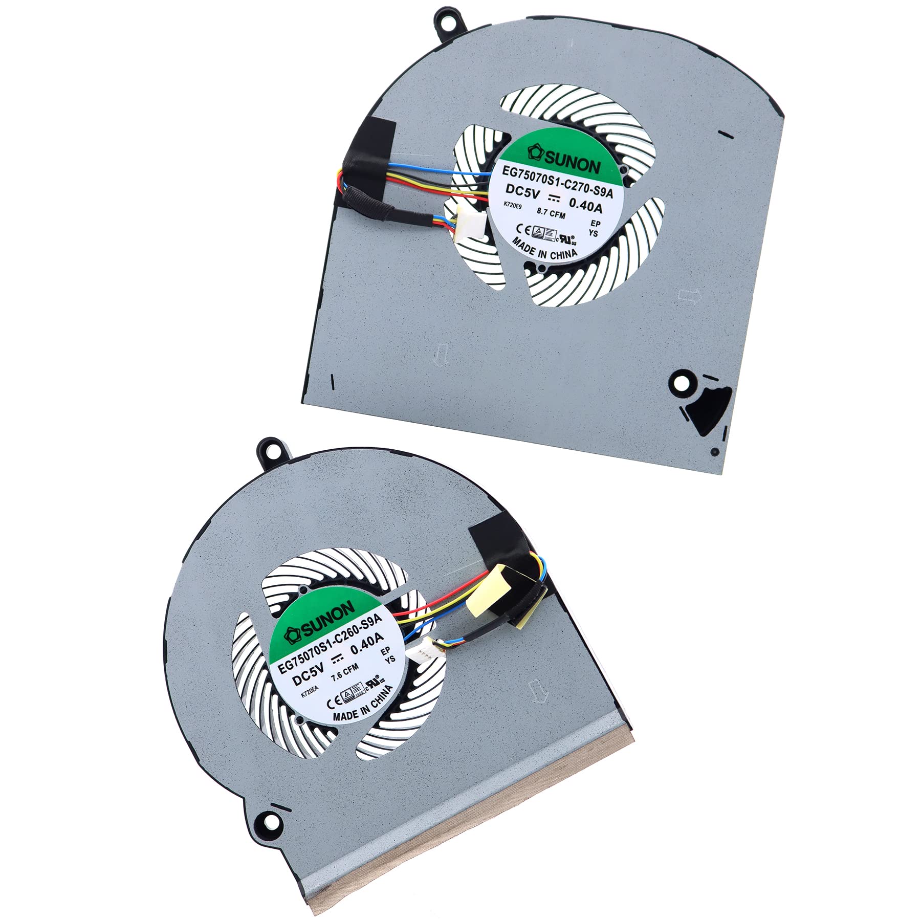 Deal4GO CPU Cooling Fan and GPU Fan Replacement Set for Dell Alienware 15 R3 R4 P69F Model EG75070S1-C270-S9A EG75070S1-C260-S9A