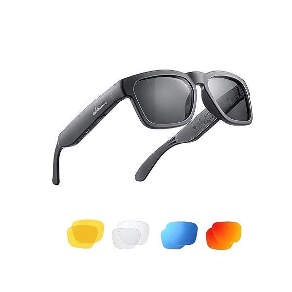 OhO sunshine Buy OhO Smart Glasses: Polarized Bluetooth Sunglasses with UV Protection & Voice Control - Unisex Grey Lens