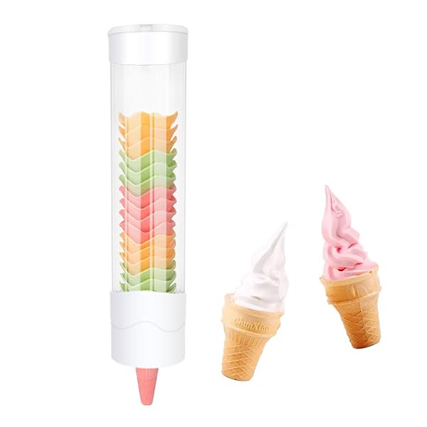 HKeeper Premium Ice Cream Cone Holder & Waffle Cone Stand - Perfect Egg Cone Dispenser for Parties!