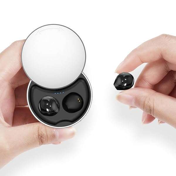 Smallest Invisible Wireless Earbuds: Discreet Bluetooth Earpiece for Sleep & Work - Perfect for Small Ears, Compatible with Android & iOS