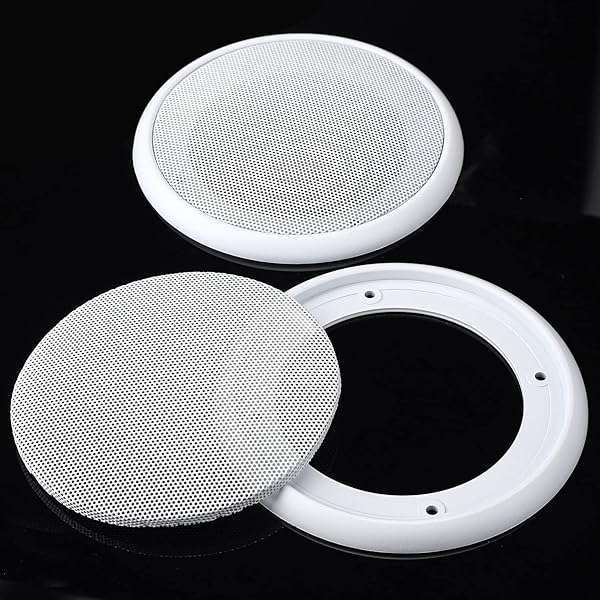 Facmogu Facmogu 2PCS 8in White Ceiling Speaker Covers - Round Metal Grille for Car & Home Audio Protection - View 8 of 10