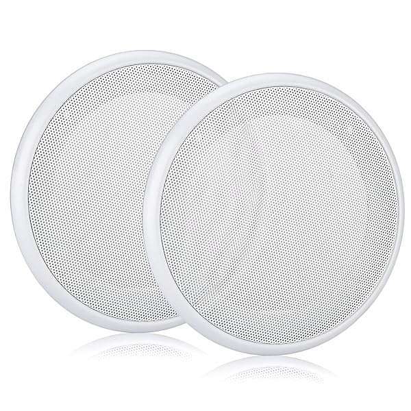 Facmogu Facmogu 2PCS 8in White Ceiling Speaker Covers - Round Metal Grille for Car & Home Audio Protection - View 3 of 10