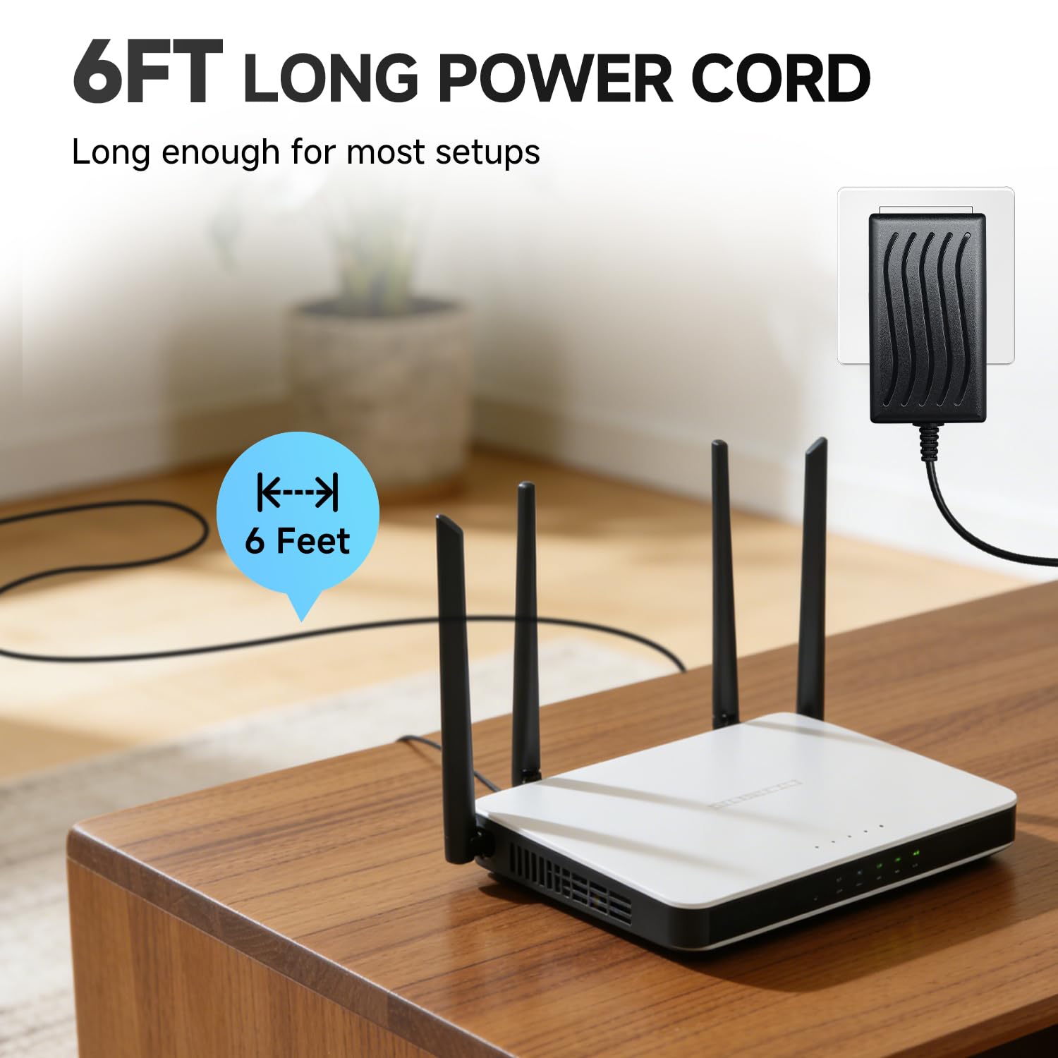 ANLINK ANLINK 2 Pack 12V 2A Power Adapter with 4-Way Splitter Cable for CCTV Security Camera and LED Strip Lights UL Listed and FCC Certified - View 4 of 9