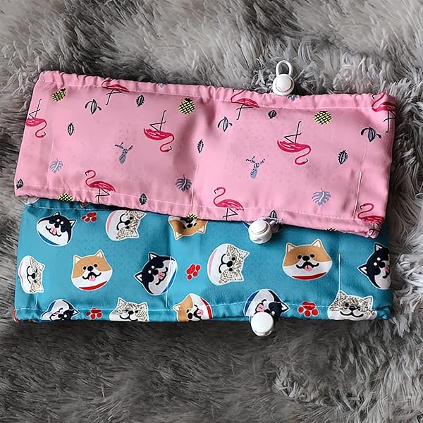 KUDES KUDES Dog Cooling Bandana Collar with Ice Packs Adjustable Chill Out Scarf for Small Medium Large Dogs Summer Blue - View 9 of 9