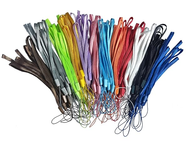 ColorYourLife ColorYourLife 96-Pack Multi-Color Lanyards for USB Drives, Pens & Small Items - Includes Microfiber Cloth