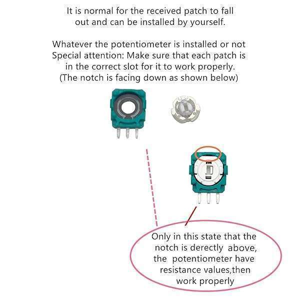 Onyehn Onyehn 15pcs 2k3 Ohm Potentiometer Set for Dualsense PS5 Controller - ALPS Joystick Repair Parts - View 4 of 6
