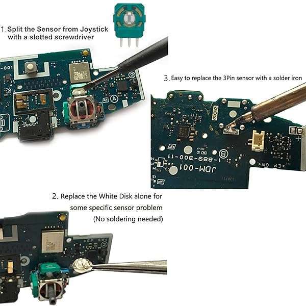 Onyehn Onyehn 15pcs 2k3 Ohm Potentiometer Set for Dualsense PS5 Controller - ALPS Joystick Repair Parts - View 6 of 6