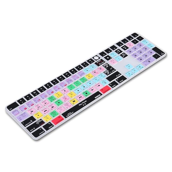 XSKN XSKN Final Cut Pro Silicone Keyboard Cover for 2021 Apple iMac M1 24 Inch Magic Keyboard Touch ID Numeric Keypad EU US Layout - View 4 of 8