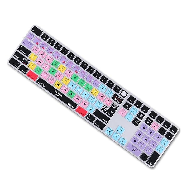 XSKN XSKN Final Cut Pro Silicone Keyboard Cover for 2021 Apple iMac M1 24 Inch Magic Keyboard Touch ID Numeric Keypad EU US Layout - View 6 of 8