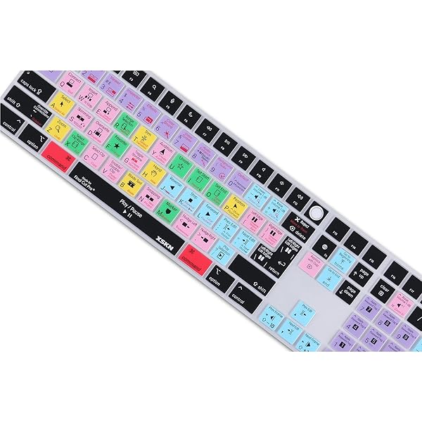 XSKN XSKN Final Cut Pro Silicone Keyboard Cover for 2021 Apple iMac M1 24 Inch Magic Keyboard Touch ID Numeric Keypad EU US Layout - View 7 of 8