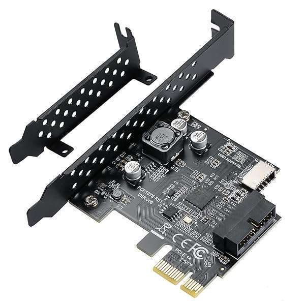 BEYIMEI BEYIMEI PCI-E 1X to USB 3.2 Gen 1 Expansion Card - 20-Pin Front Panel Header & Type-C Connector