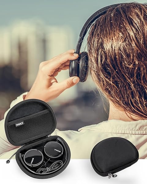 RAIACE RAIACE Hard Storage Case for Sony MDRZX110NC MDRZX110AP Noise Cancelling Headphones Black Case Only - View 5 of 5