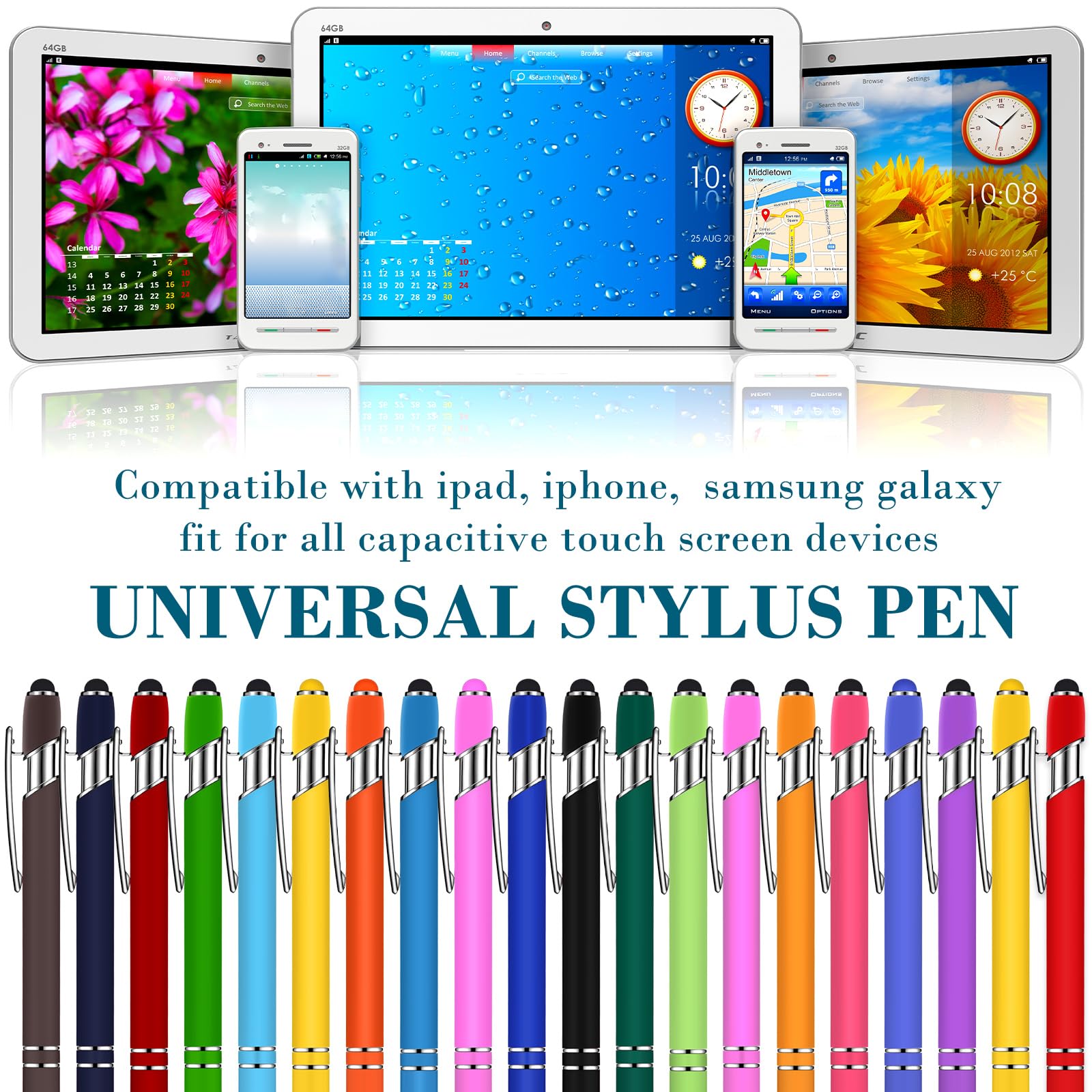 Konohan Konohan 100 Pieces 2 in 1 Stylus Pen and Ballpoint Pen for Touch-Screen Devices Compatible with iPad iPhone and Tablets - View 4 of 7