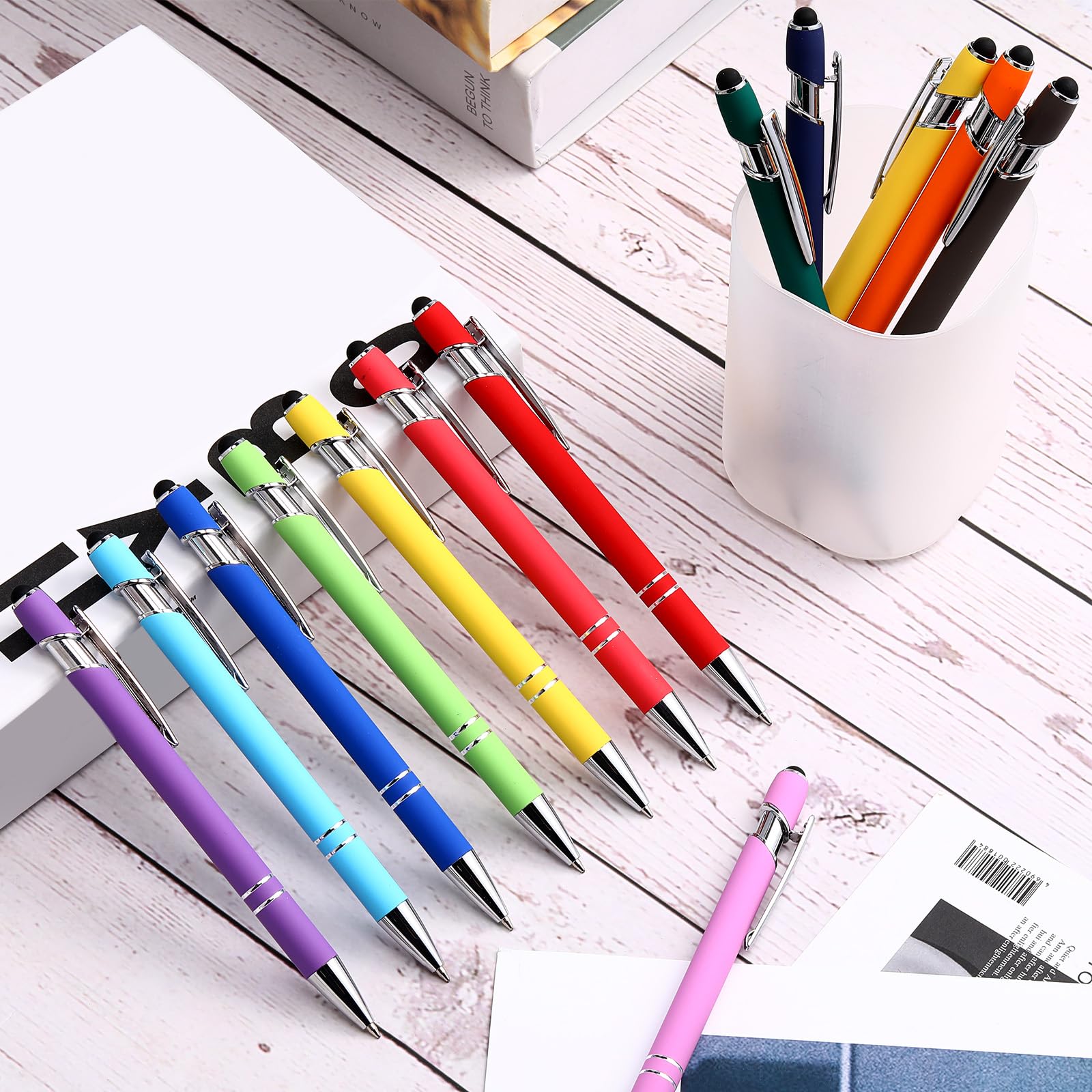 Konohan Konohan 100 Pieces 2 in 1 Stylus Pen and Ballpoint Pen for Touch-Screen Devices Compatible with iPad iPhone and Tablets - View 6 of 7