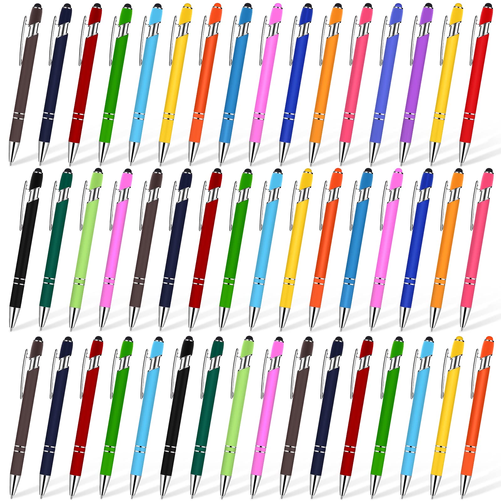 Konohan Konohan 100 Pieces 2 in 1 Stylus Pen and Ballpoint Pen for Touch-Screen Devices Compatible with iPad iPhone and Tablets