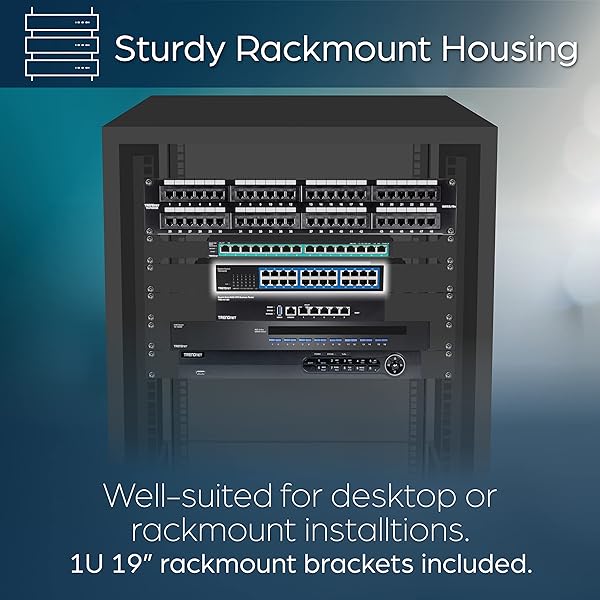 TRENDnet TRENDnet 24-Port Gigabit Desktop Switch TEG-S25D: Fast, Fanless, Metal Design with 48Gbps Capacity & Lifetime Protection - View 6 of 9