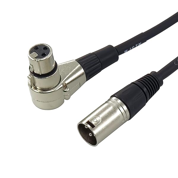 WJSTN Buy WJSTN 2FT Right-Angle Female to Straight Male XLR Cable - Perfect XLR Camera Adapter - View 5 of 8