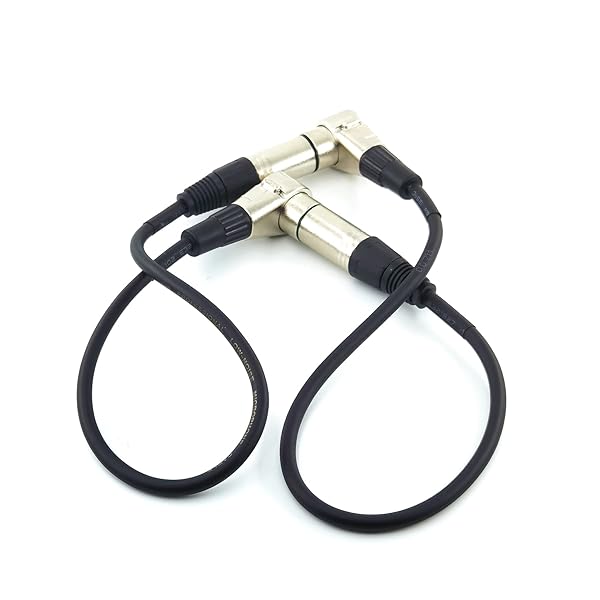 WJSTN Buy WJSTN 2FT Right-Angle Female to Straight Male XLR Cable - Perfect XLR Camera Adapter - View 6 of 8