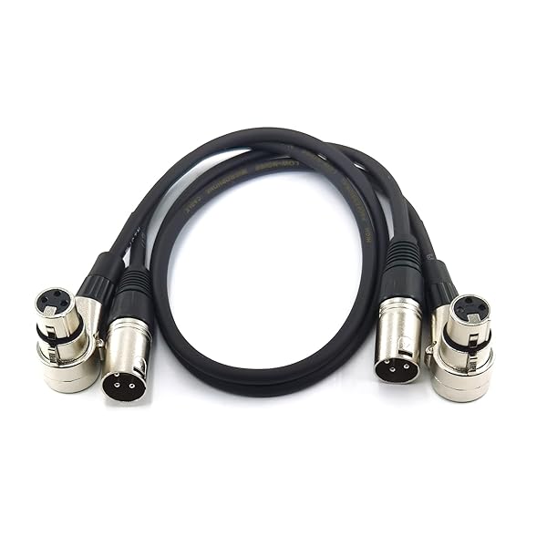 WJSTN Buy WJSTN 2FT Right-Angle Female to Straight Male XLR Cable - Perfect XLR Camera Adapter - View 2 of 8