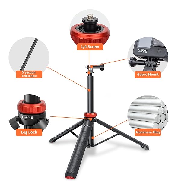 VRIG Select UURig Telescopic Selfie Stick with Tripod & Waterproof Grip for GoPro, Insta360, DJI OSMO & More - View 5 of 8