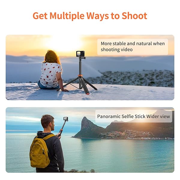VRIG Select UURig Telescopic Selfie Stick with Tripod & Waterproof Grip for GoPro, Insta360, DJI OSMO & More - View 7 of 8