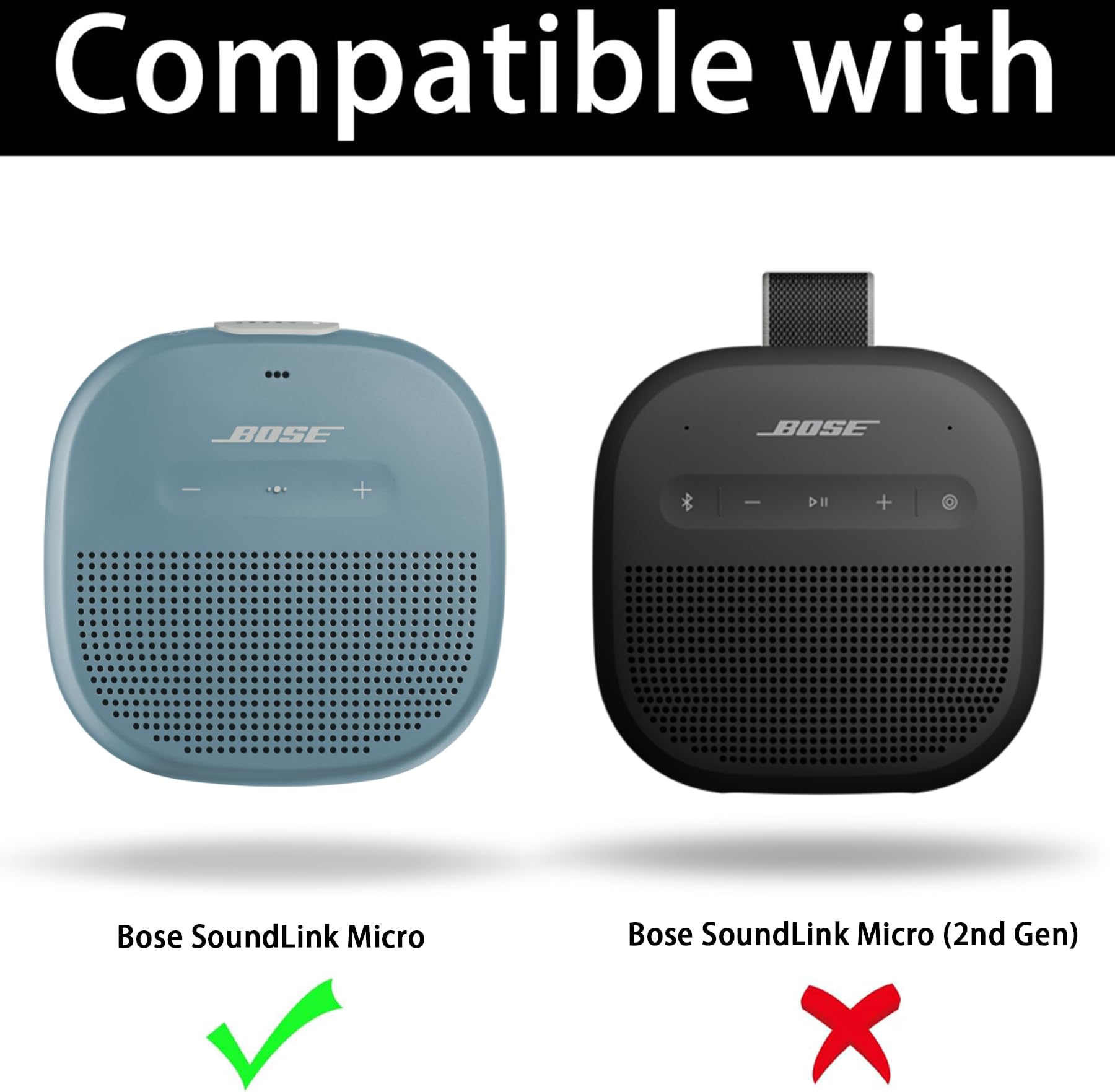 Aenllosi Aenllosi Case for Bose SoundLink Micro Bluetooth Speaker Storage Organizer Stone Blue Case Only - View 2 of 9