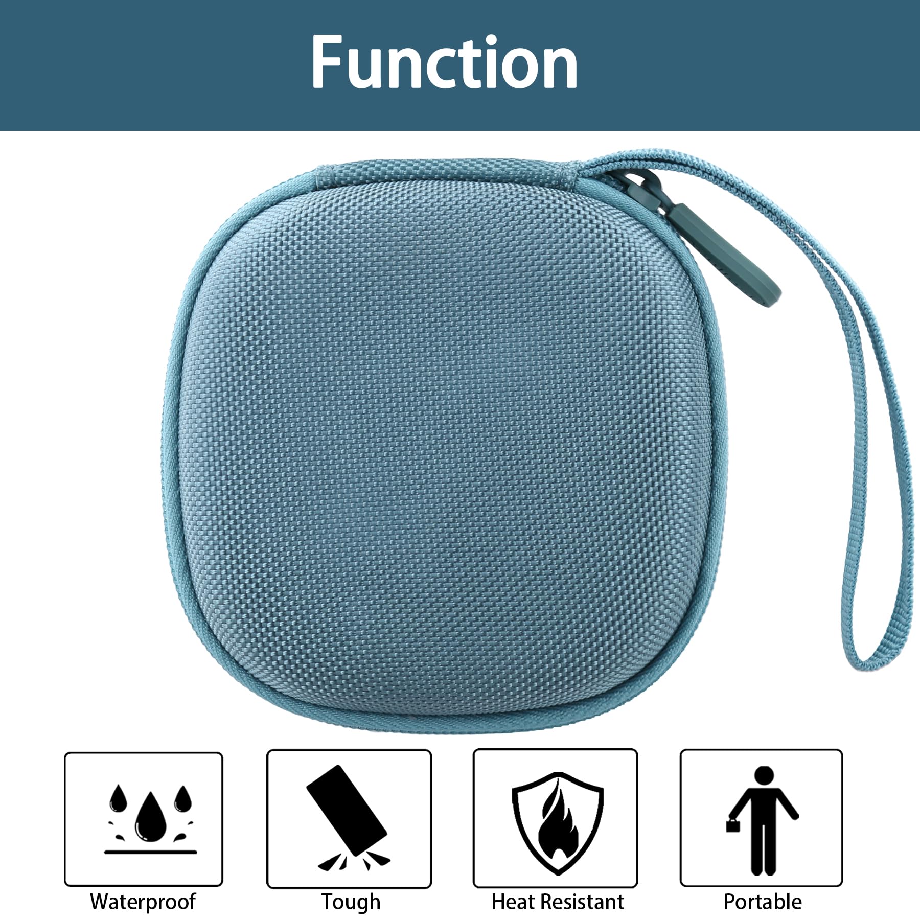Aenllosi Aenllosi Case for Bose SoundLink Micro Bluetooth Speaker Storage Organizer Stone Blue Case Only - View 4 of 9