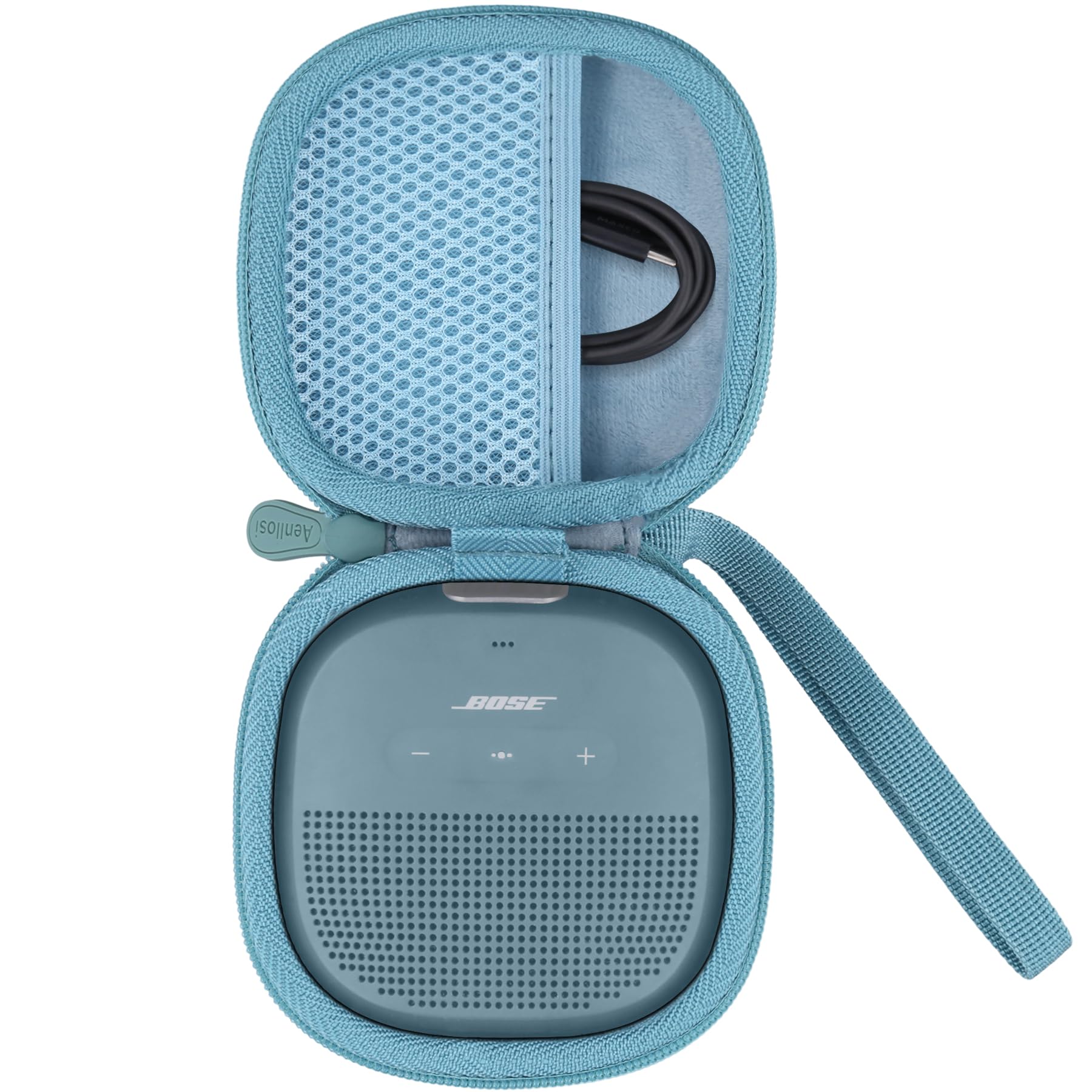 Aenllosi Aenllosi Case for Bose SoundLink Micro Bluetooth Speaker Storage Organizer Stone Blue Case Only - View 8 of 9