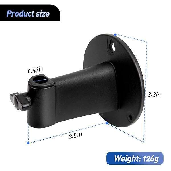 SUNMON Space-Saving Microphone Wall Mount Boom Arm - SUNMON Metal Mic Holder for Horizontal Mounting - View 5 of 9