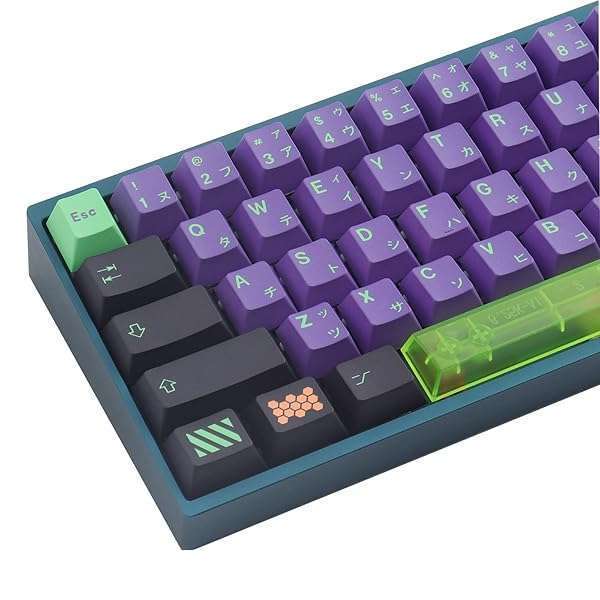 JOMKIZ JOMKIZ 135 Keys PBT Keycaps Set - Mecha Dye Sublimation Cherry Profile for MX Switches & 7U Clear Spacebar - US Layout
