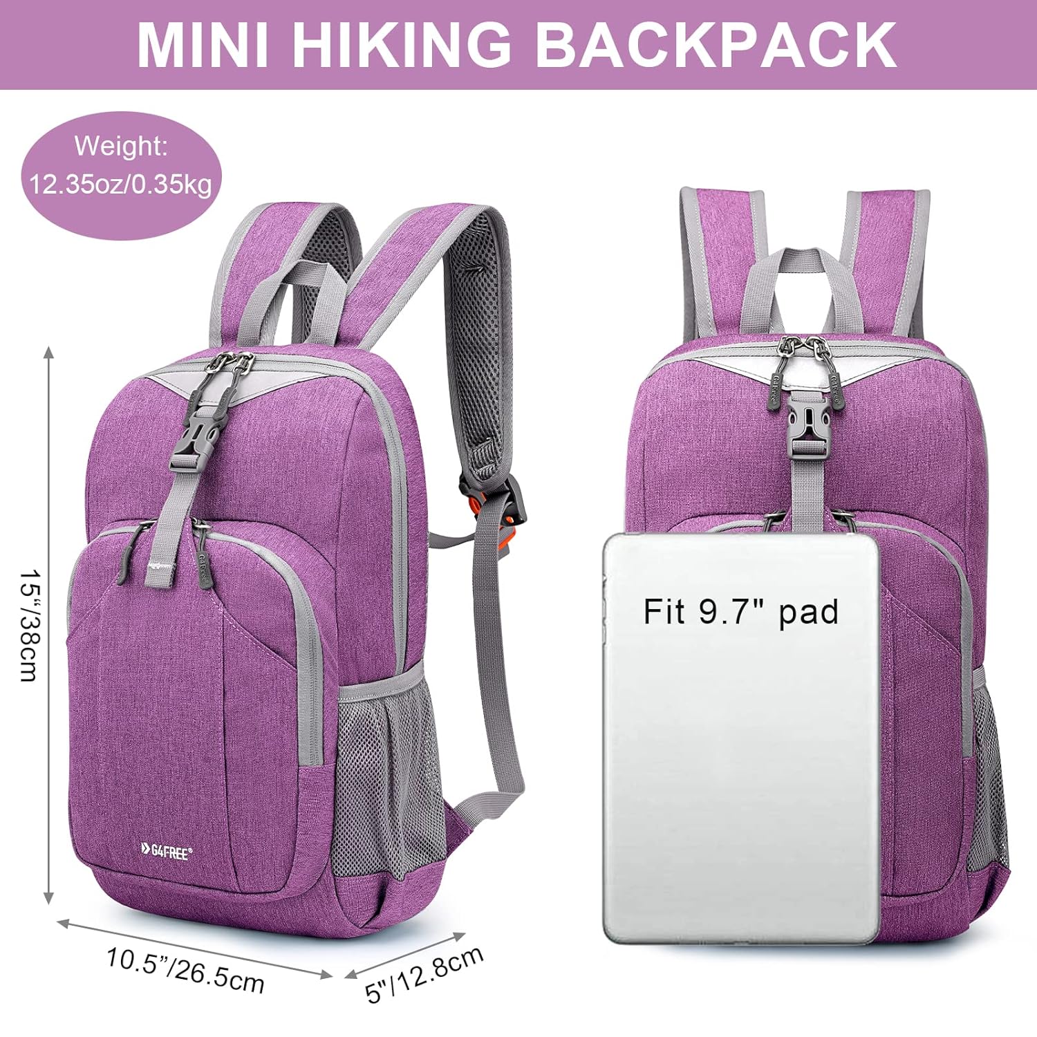 G4Free G4Free Mini 10L Hiking Daypack Compact Shoulder Backpack for Men and Women Ideal for Outdoor Cycling and Day Trips - View 2 of 9