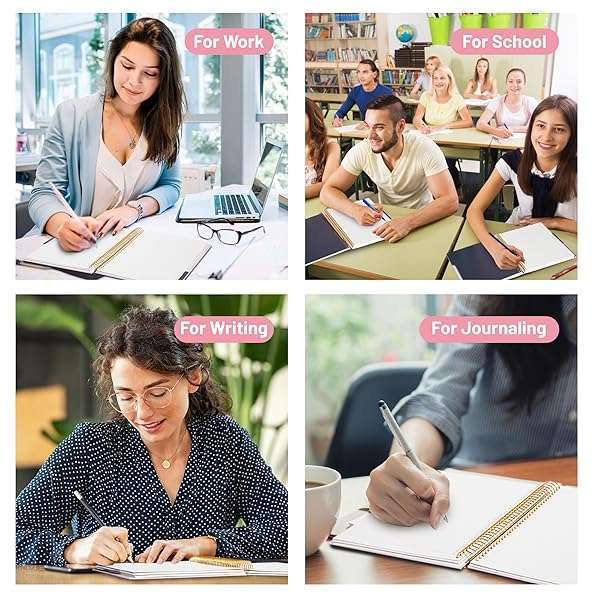 FLYING EAGLE FLYING EAGLE 3-Subject College Ruled Notebook - 8.5x11, 100 GSM Thick Paper, Pink Hardcover for School & Work - View 8 of 9