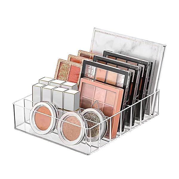 WECHENG WECHENG 7-Section Makeup Organizer for Eyeshadow & Lipstick - Modern Vanity Storage Solution