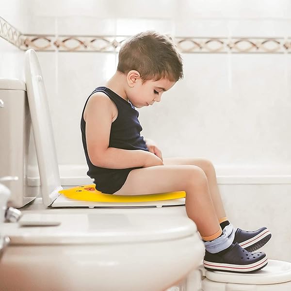 Pokanic POKANIC Travel Toilet Potty Training Seat Cover for Kids - Non-Slip Silicone, Portable & Reusable with Carry Bag (Yellow Duck) - View 6 of 9