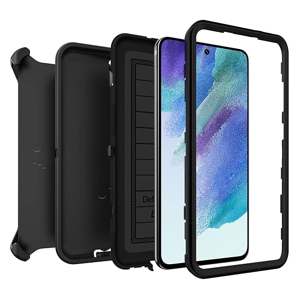 OtterBox OtterBox Defender Series Rugged Case for Samsung Galaxy S21 5G Black with Microbial Defense Non-Retail Packaging - View 7 of 11