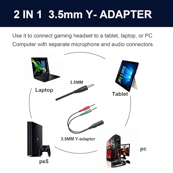 Arzweyk Replacement Cable with Boom Microphone for Bose QC35ii QC35 Headphones Compatible with PC Laptop PS4 PS5 Xbox One Controller - View 5 of 9