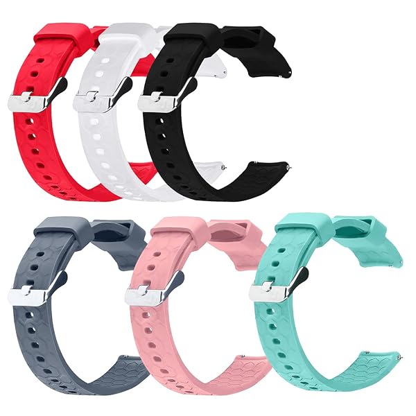 FitTurn FitTurn 6 Pack Silicone Replacement Bands for Bozlun B36 Smart Watch Quick Release Rubber Straps for Men and Women Fitness Tracking - View 2 of 11