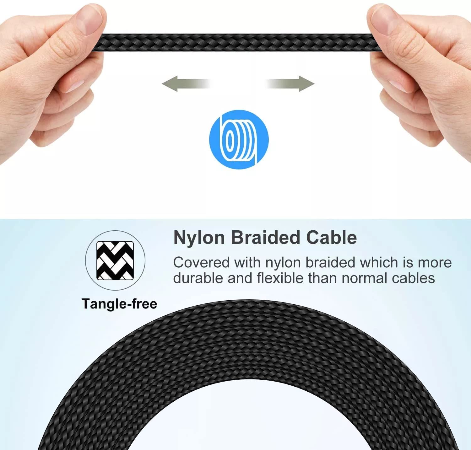 USB C to Lightning Cable 3ft MFi Certified 3 Pack Right Angle Fast Charging Cable for iPhone 13 12 11 Pro X XS XR 8 Plus 7 6 5 Black - View 8 of 9