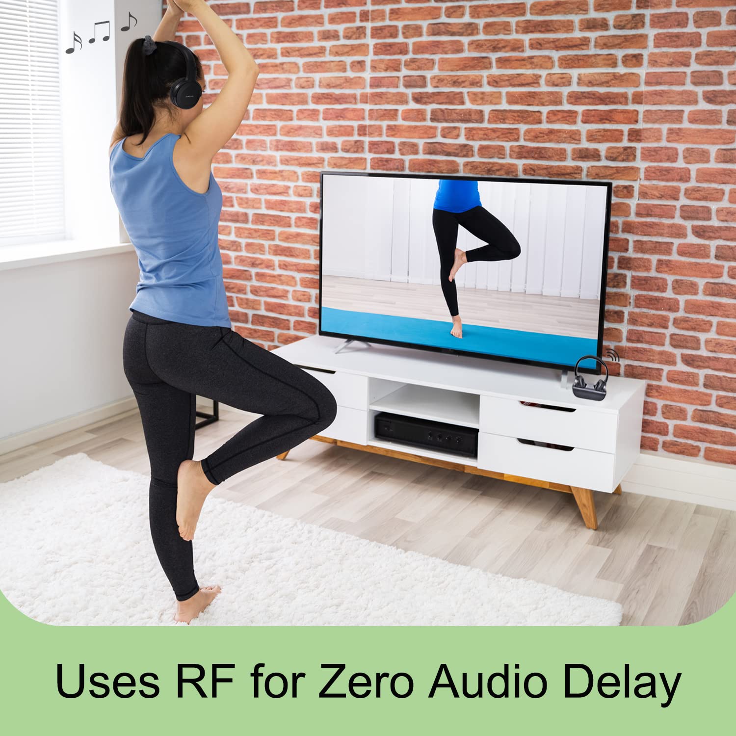 ZANCHIE ZANCHIE Wireless Headphones for TV Watching with RF Transmitter and Charging Dock for Seniors No Audio Delay Up to 330ft Range - View 3 of 7