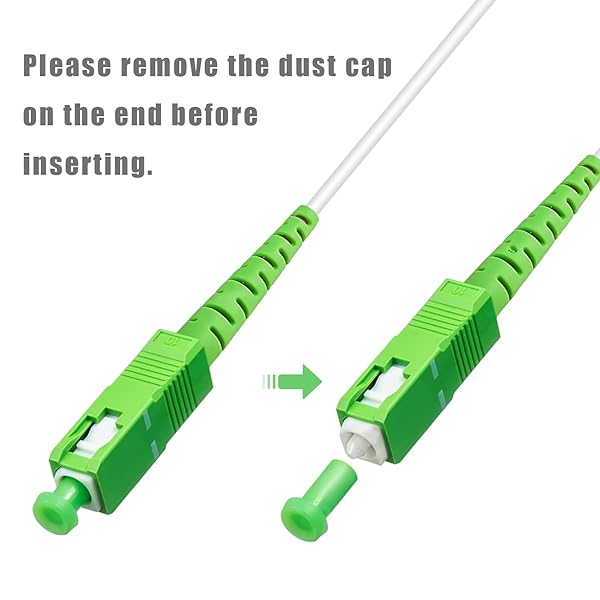 Bangun 30ft SC/APC to SC/APC Fiber Optic Cable - Armored Single Mode Jumper, OS1/OS2 Compatible, LSZH White - High-Speed Internet Solution - View 6 of 7