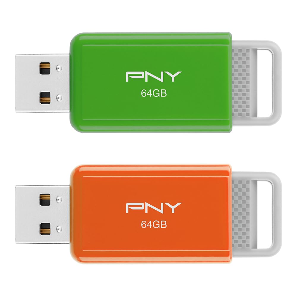 PNY 64GB USB 2.0 Flash Drive 2-Pack High Speed Storage Solution for Easy File Transfer - View 2 of 9