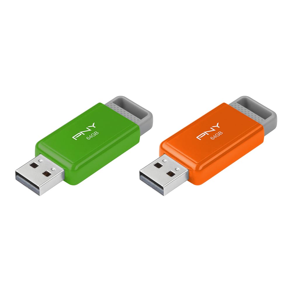 PNY 64GB USB 2.0 Flash Drive 2-Pack High Speed Storage Solution for Easy File Transfer - View 4 of 9